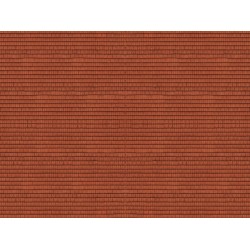 Feuille de carton 3D “Tuiles”, rouge / 3D Cardboard Sheet “Roof Tile” N