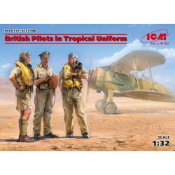 British Pilots in Tropical Uniform (1939-1943), 3 figures 1/35