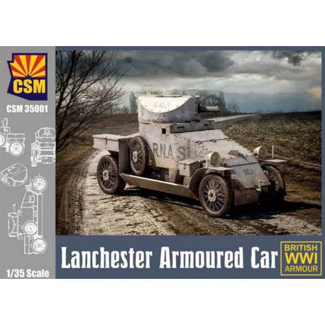 British Lanchester Armoured Car, WWI, 1/35