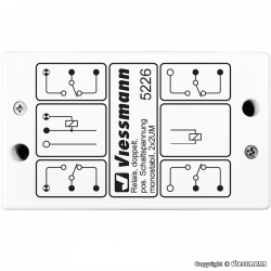 Relais / Relay, monostable, 2 x 2UM, Positive switching impulse