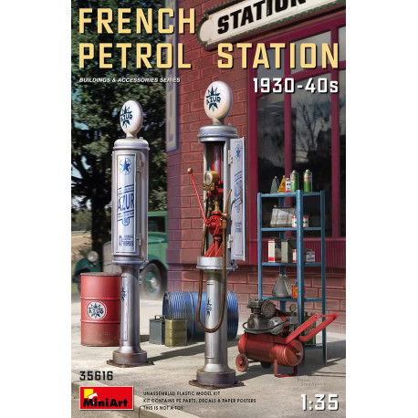 French Petrol Station 1930-40 1/35