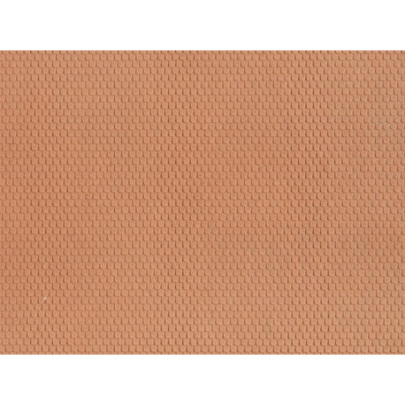 Feuille structurée 3D « Tuile plate » / Plain Tile, red