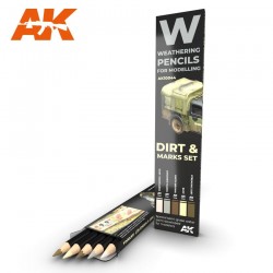 Weathering Pencils Set Effets d'Ombre Gris & Bleu / Shading & Effects Grey & Blue Set