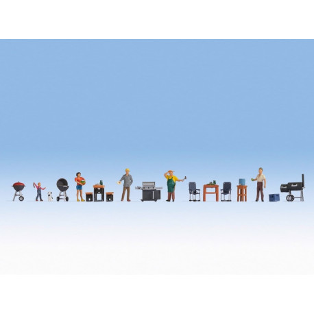 Figurines thématiques « Le barbecue » H0