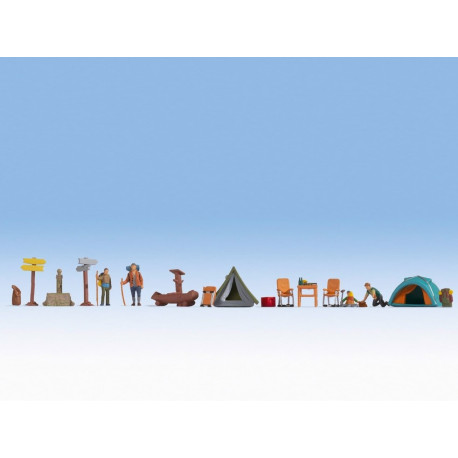 Figurines thématiques « Le camping » H0