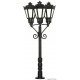 Park lamp triple, black, LED warm-white H0