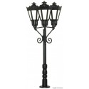 Park lamp triple, black, LED warm-white H0