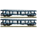 Set de 2 Wagons transport voitures / 2 piece Auto-train "Christophorus", DB, N