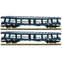 Set de 2 Wagons transport voitures / 2 piece Auto-train "Christophorus", DB, N