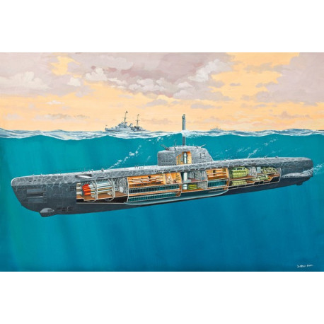 U-boat Typ XXI U 2540 & Interieur 1/144