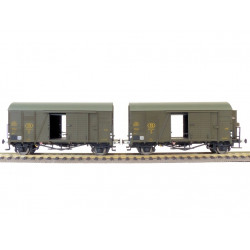 Set de 2 Wagons Ouverts (EX20126A) Nr. 3325106 et (EX20126B) Nr. 3327212, Bruns, SNCB H0