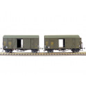 Set de 2 Wagons Ouverts (EX20128A) Nr. 257186 et (EX20128B) Nr. 357654, SNCB H0