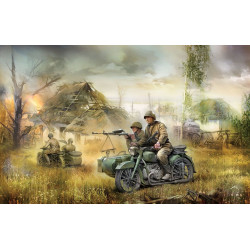 Soviet M-72 Sidecar Motorcycle with Crew 1/72