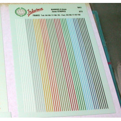 Decals Bandes Multi-couleurs 0,5 mm 75x110