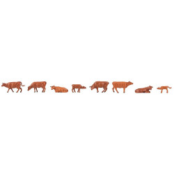 8 Vaches rouges d'Angeln / 8 Angeln cattle H0