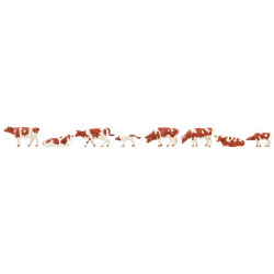 Vaches, tachetées brunes / Cows, brown flecked H0