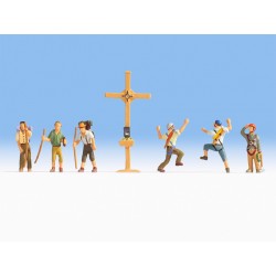 Randonneurs / Mountain Hikers with Cross N