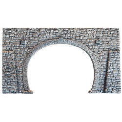 Portail de tunnel 2 voies / Tunnel Portal 2 Tracks, 23,5x13 cm H0