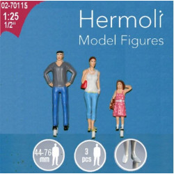 Hermoli 3 personnages peints / 3 Figures painted 1/25