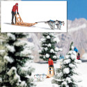 Chiens et traineau / Dog Sledge H0