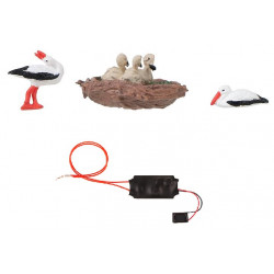 Cigognes avec mini-bruitage / Storks set with mini sound effect H0