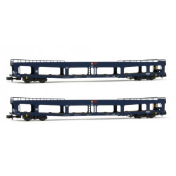 Set de 2 Wagons Porte-Autos DD DEV 66 Bleus, SNCB N