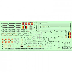 Belgian F-16 insignias & stencils-generic set