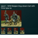WWI Belgian Dog-drawn Cart with Crew 1914-15 1-35