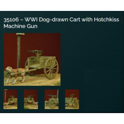 WWI Dog-drawn Cart with Hotchkiss Machine Gun 1/35