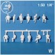 Hermoli 15 personnages assis non peints / figures sitting not painted 1/50