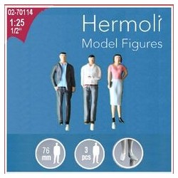 Hermoli 3 personnages peints / 3 Figures painted 1/25