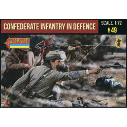 Confederates Infantry in Defence, American Civil War 1/72