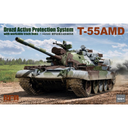 T-55AMD Drozd Active Protection System with workable track links 1/35