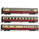 Set n°1 3 Wagons / 3 piece set EC 24 “Erasmus”, DB H0