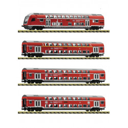 4 piece set: "FEX" double-deck coaches, DB AG N