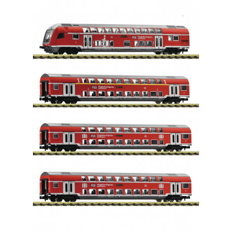 4 piece set: "FEX" double-deck coaches, DB AG N