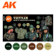 Vietnam Green and Camouflage Colors Set