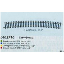 10 Rails courbes R 976mm 14,2° H0