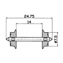 2 essieux AC / AC wheel set