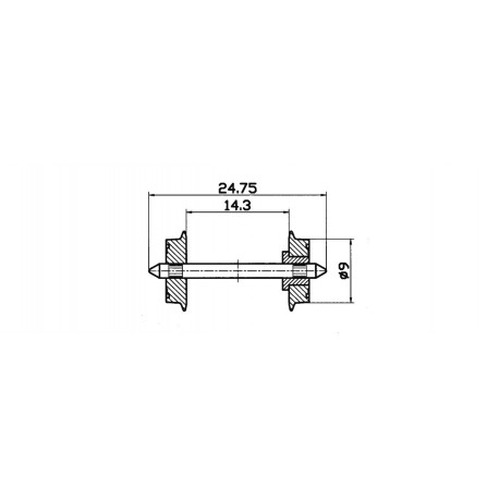 2 essieux DC / NEM standard wheel set