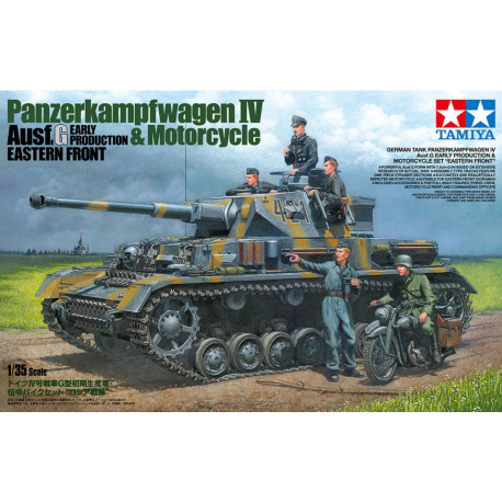 Panzerkampfwagen IV Ausf G. Early Production & Motorcycle Eastern Front 1/35