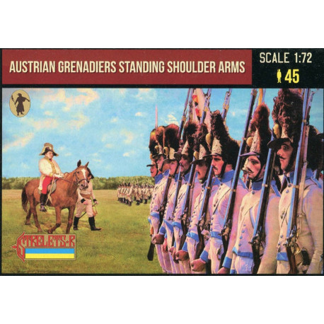 Austrian Grenadiers Standing Shoulder Arms, Napoleonic War 1/72