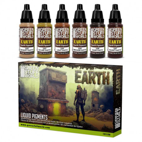 Set Pigments Liquides Terre / Liquid Pigments Set Earth