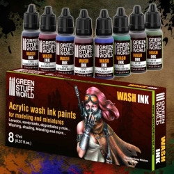 Set de 8 Encres de Lavage / Wash Inks set Paints