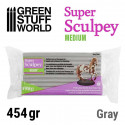 Super Sculpey Medium Blend, Gris/Grey 454gr