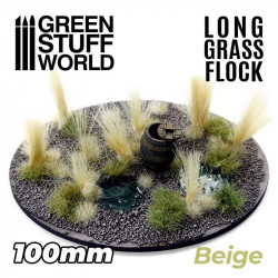 Herbe longue Beige 100mm Long Grass Flock Beige