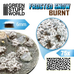 Touffes de Buissons Neige-Marron Brûlé 6mm / Shrubs Tufts Frosted Snow-Burnt 6mm