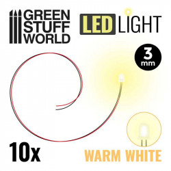 Lumières LED Blanche Chaude 3mm Warm White LED Lights