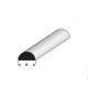 Profilé plastique demi rond / Plastic Profile half round 1000 * 3.5 mm