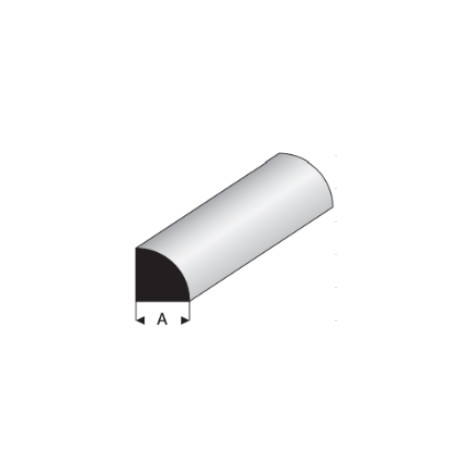 Profilé plastique quart de rond / Plastic Profile quarter round rod 1000 * 2.5mm